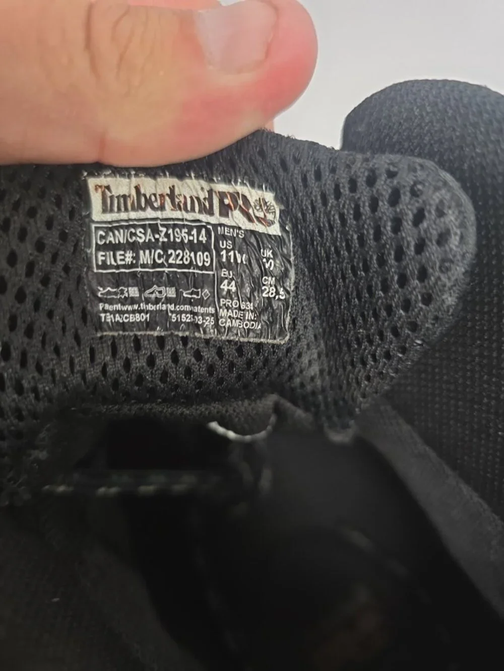 Timberland PRO Men's Mid-Cut Switchback WP Comp Toe Work Boots Black Size 11W